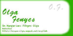 olga fenyes business card